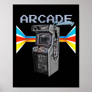 Kabinettmaschine 1970 1980 1990 Videospiel Collect Poster
