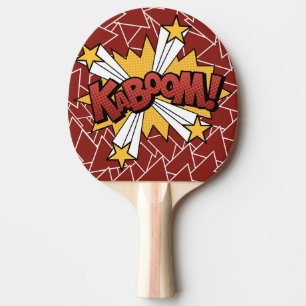 Kaboom Comic-Buch-ArtPing Pong Paddel Tischtennis Schläger