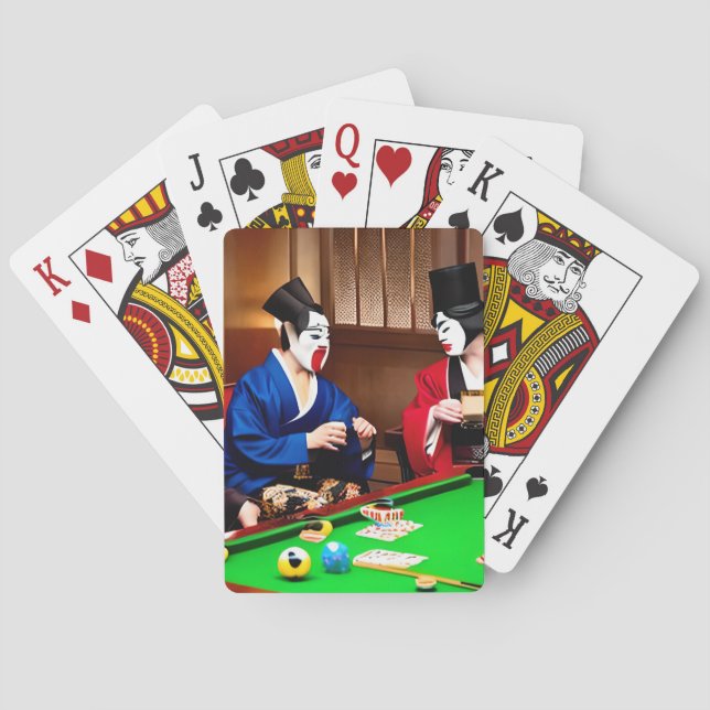 Kabuki Poker Face Spielkarten (Rückseite)