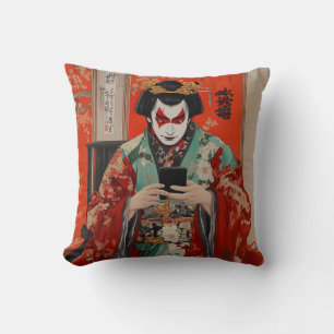 Kabuki und Keitai Kissenbezug Kissen