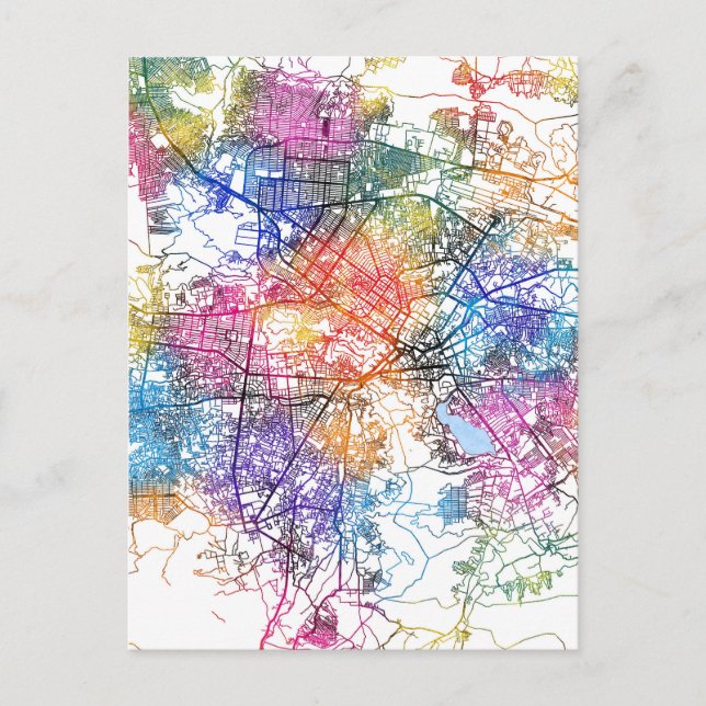 Kabul Afghanistan City Map Postkarte (Vorderseite)