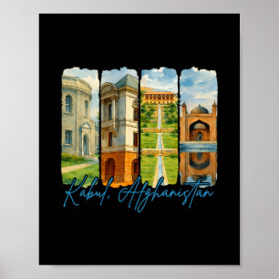 Kabul Afghanistan Reisender Liebhaber Reise Pinsel Poster