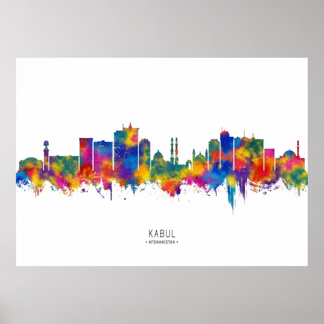Kabul Afghanistan Skyline Poster (Vorne)