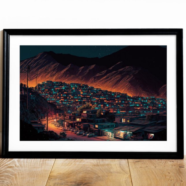 Kabul City at Night, Afghanistan Poster (Von Creator hochgeladen)