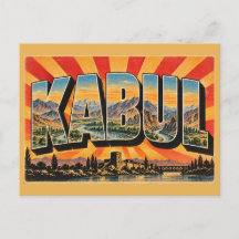 Kabul-Flussbecken-Gebirge Vintage-Reisekunst