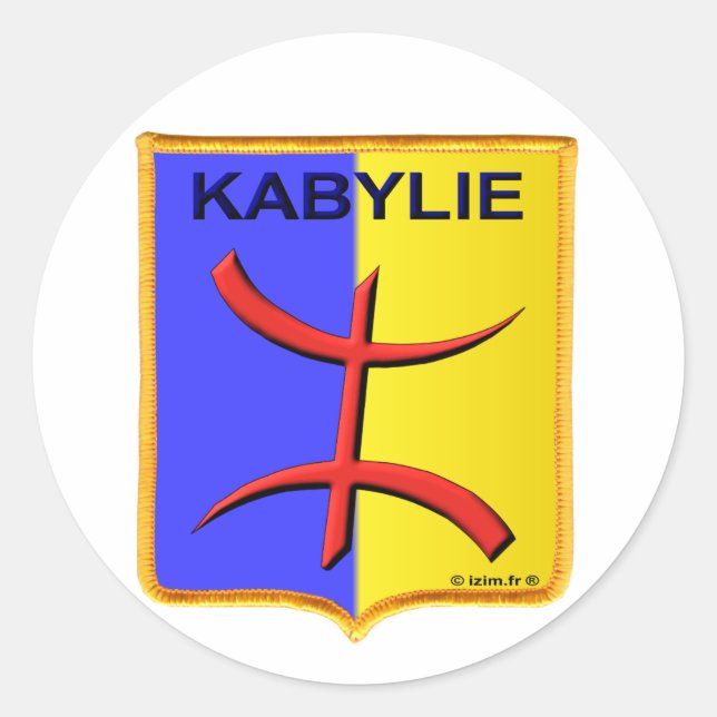 Kabylie Kabyle Amazialgerien Runder Aufkleber (Vorderseite)