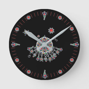 Kabyljuwelen Runde Wanduhr