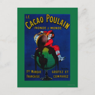 Kacao Poulain Vintag PosterEuropa Postkarte