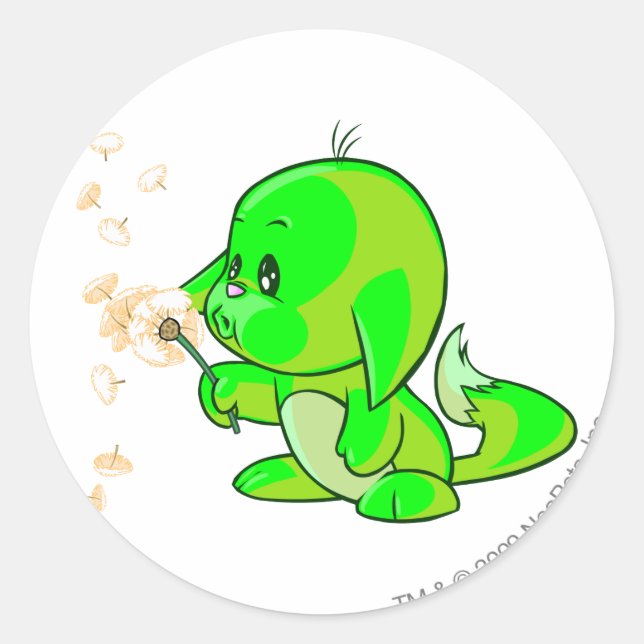 Kacheek Glows Runder Aufkleber (Vorderseite)