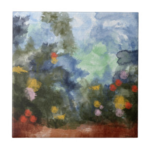 Kachel, Blumenweg Aquarell Fliese