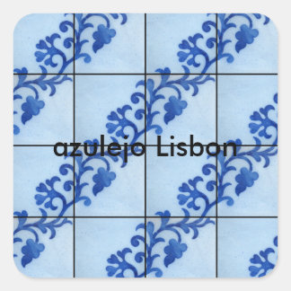 kachel Lisbon Quadratischer Aufkleber
