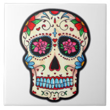 Kachel Mexikanischer Totenkopf