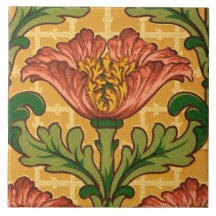 Kachel mit 1906-7 Arts and Crafts-Tapetenentwurf