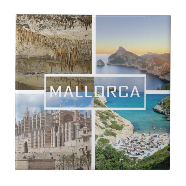 kachel vier Fotos der Insel von Mallorca (Vorderseite)
