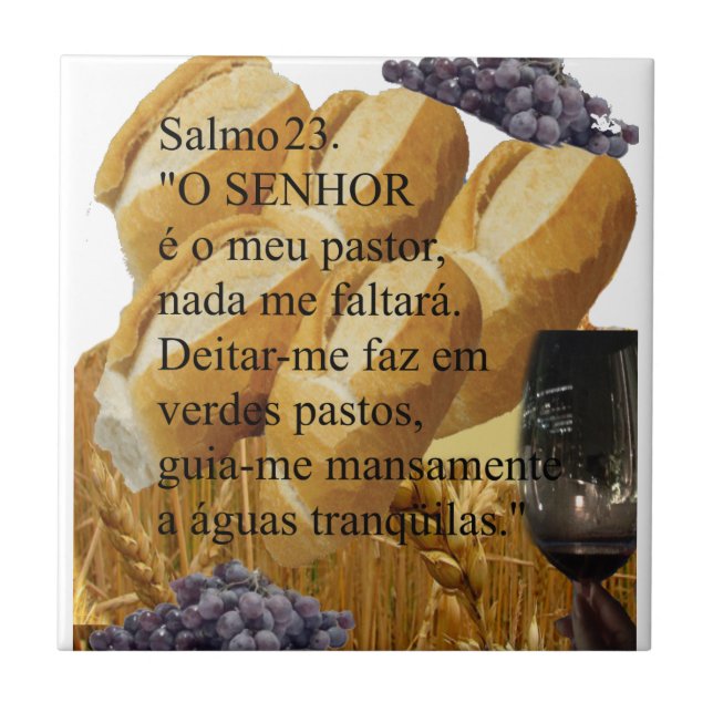 Kachel von Keramik | Psalm 23 (Vorderseite)