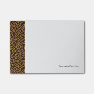 Kachelhintergrund mit Leoparden Post-it Klebezettel