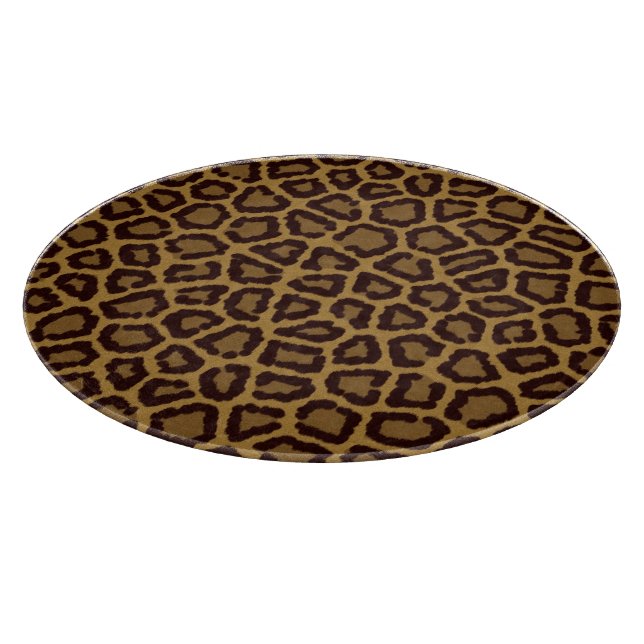 Kachelhintergrund mit Leoparden Schneidebrett (Ecke)