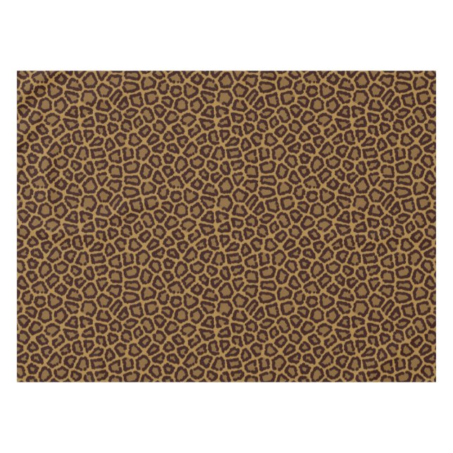 Kachelhintergrund mit Leoparden Tischdecke (Vorderseite (Horizontal))