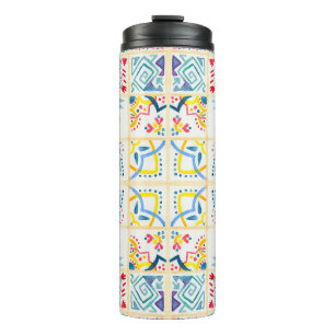 Kachelhintergrund mit orientalischen Ornamenten. W Thermosbecher