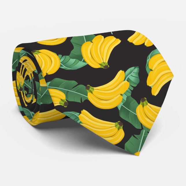 Kachelmuster für coole Bananenfrüchte Krawatte (Gerollt)