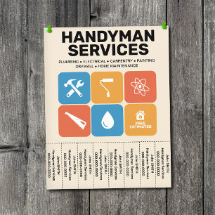 Kacheln - Handwerkerdienstleistungen Flyer mit abr