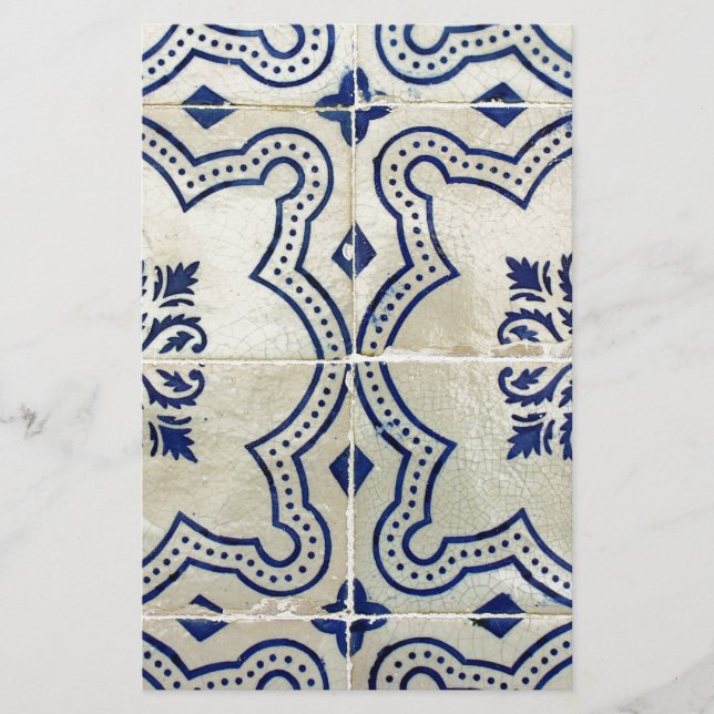 Kacheln, Portuguese Tiles, Briefpapier (Vorderseite)
