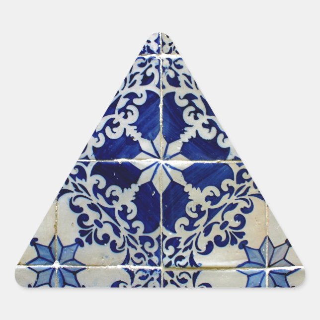 Kacheln, Portuguese Tiles, Dreieckiger Aufkleber (Vorderseite)