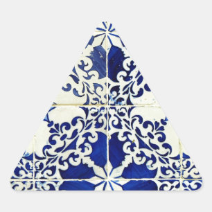 Kacheln, Portuguese Tiles, Dreieckiger Aufkleber