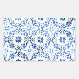 Kacheln, Portuguese Tiles, Rechteckiger Aufkleber