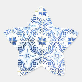 Kacheln, Portuguese Tiles, Stern-Aufkleber