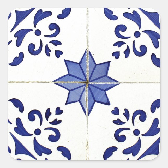 Kacheln Quadratischer Aufkleber (Vorderseite)