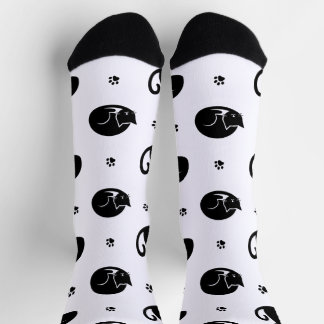 Kachelnde Katzen Muster Crew Socken – Süße Katzen