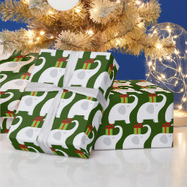 Kachelweiße Elefanten Party Weihnachten Geschenkpapier