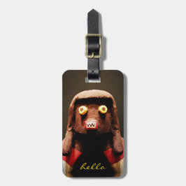 Kachina Doll Face Foto Hello Script Bold Niedlich Gepäckanhänger