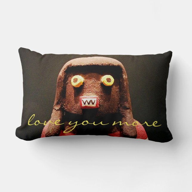 Kachina Doll Foto Liebe You More Script Quote Bold Lendenkissen (Vorderseite)