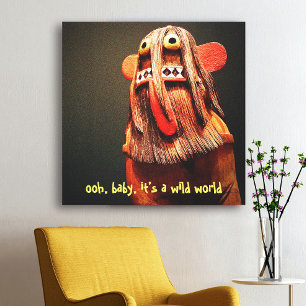 Kachina-Puppen-Fotografie Es ist eine wilde Welt B Leinwanddruck