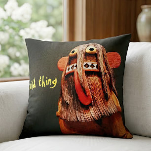 Kachina-Puppen-Gesicht Foto Wildes Ding Zitat Fett Kissen
