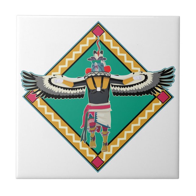 Kachina Tänzer Fliese (Vorderseite)