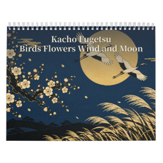 Kacho Fugetsu Birds Flowers Wind and Moon Art Kalender