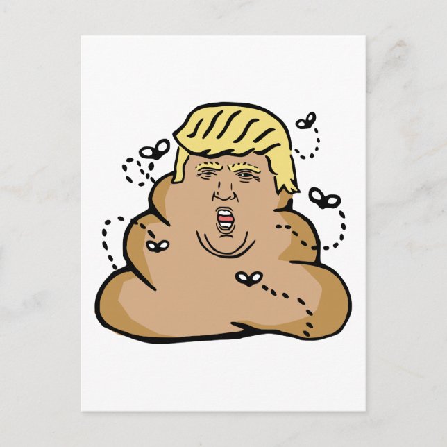 kack Donald Trump Postkarte (Vorderseite)