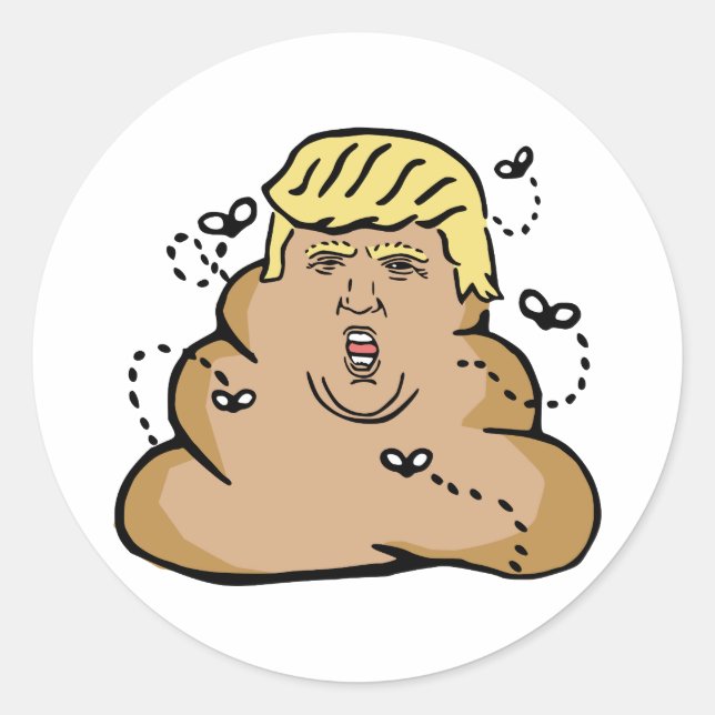 kack Donald Trump Runder Aufkleber (Vorderseite)
