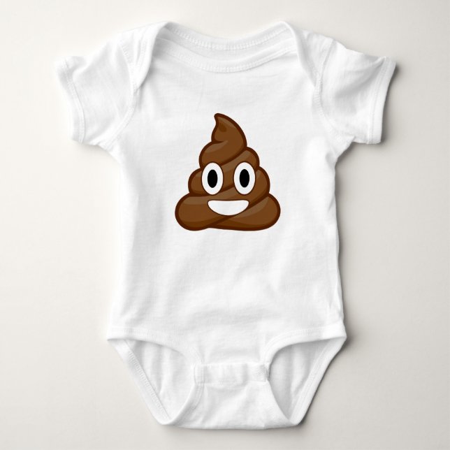 kack Emoji Baby Strampler (Vorderseite)