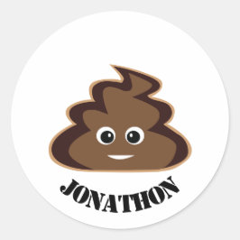 Kack Emoji Birthday Party Gunst Runder Aufkleber