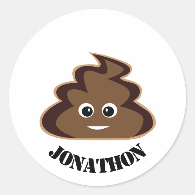 Kack Emoji Birthday Party Gunst Runder Aufkleber (Vorderseite)