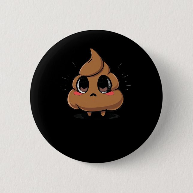 Kack Emoji Chibi Sticker Button (Vorderseite)