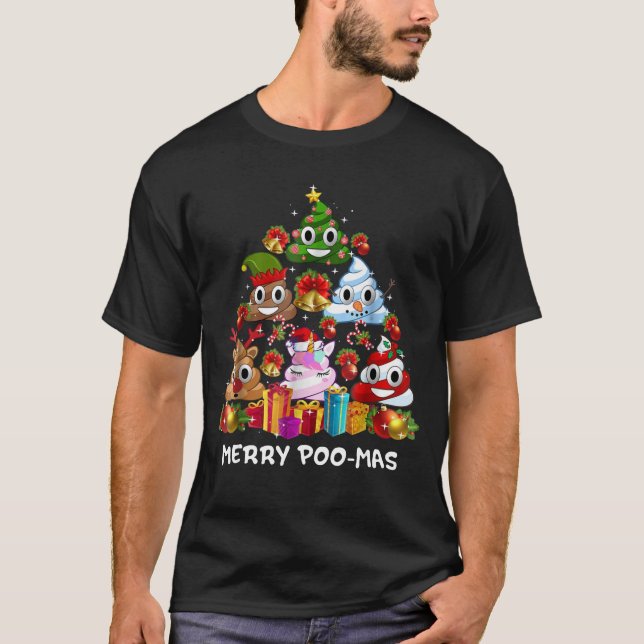 Kack Emoji Frohe Weihnachten Pajama Funny T - Shir T-Shirt (Vorderseite)