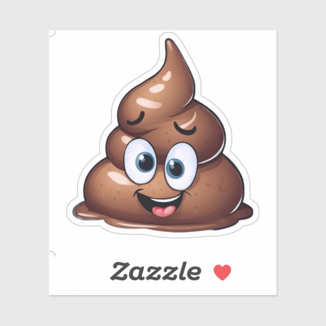 Kack Emoji Funny Aufkleber (Blatt)