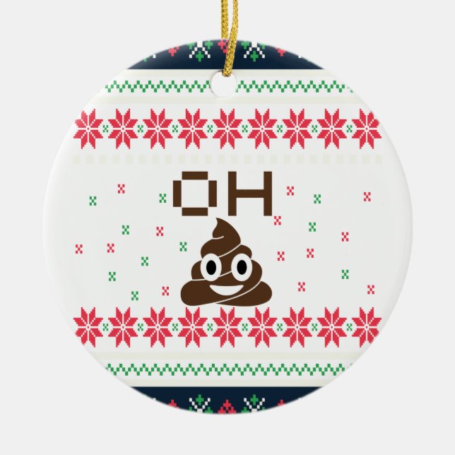 Kack Emoji Keramikornament (Vorne)