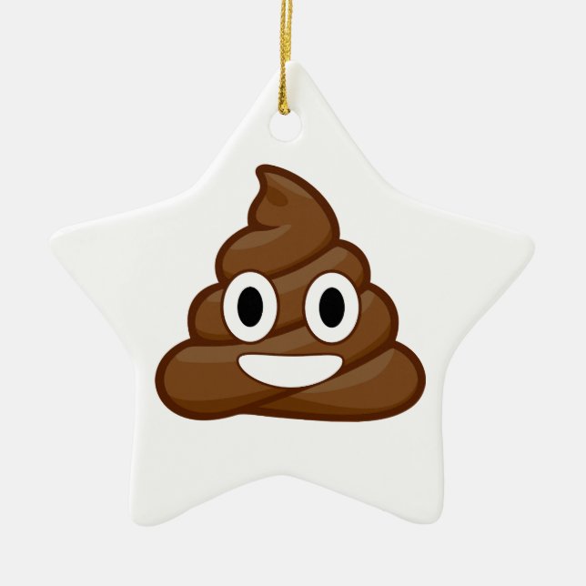 kack Emoji Keramikornament (Vorne)
