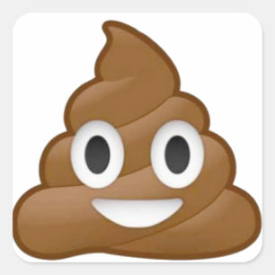 Kack Emoji Quadratischer Aufkleber